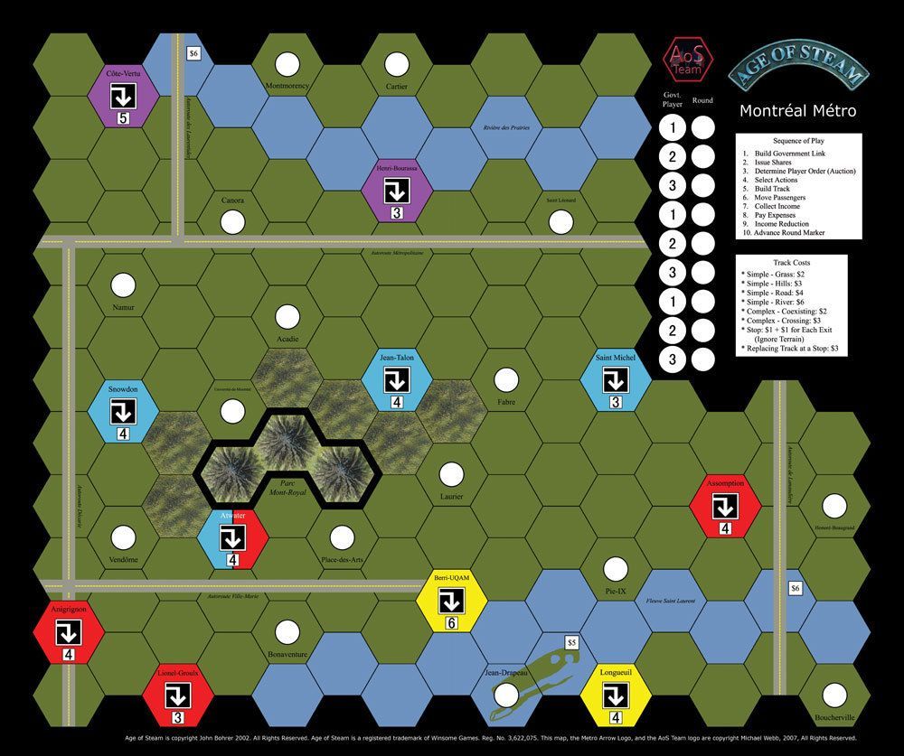 Age of Steam Expansion: Montréal Métro box art