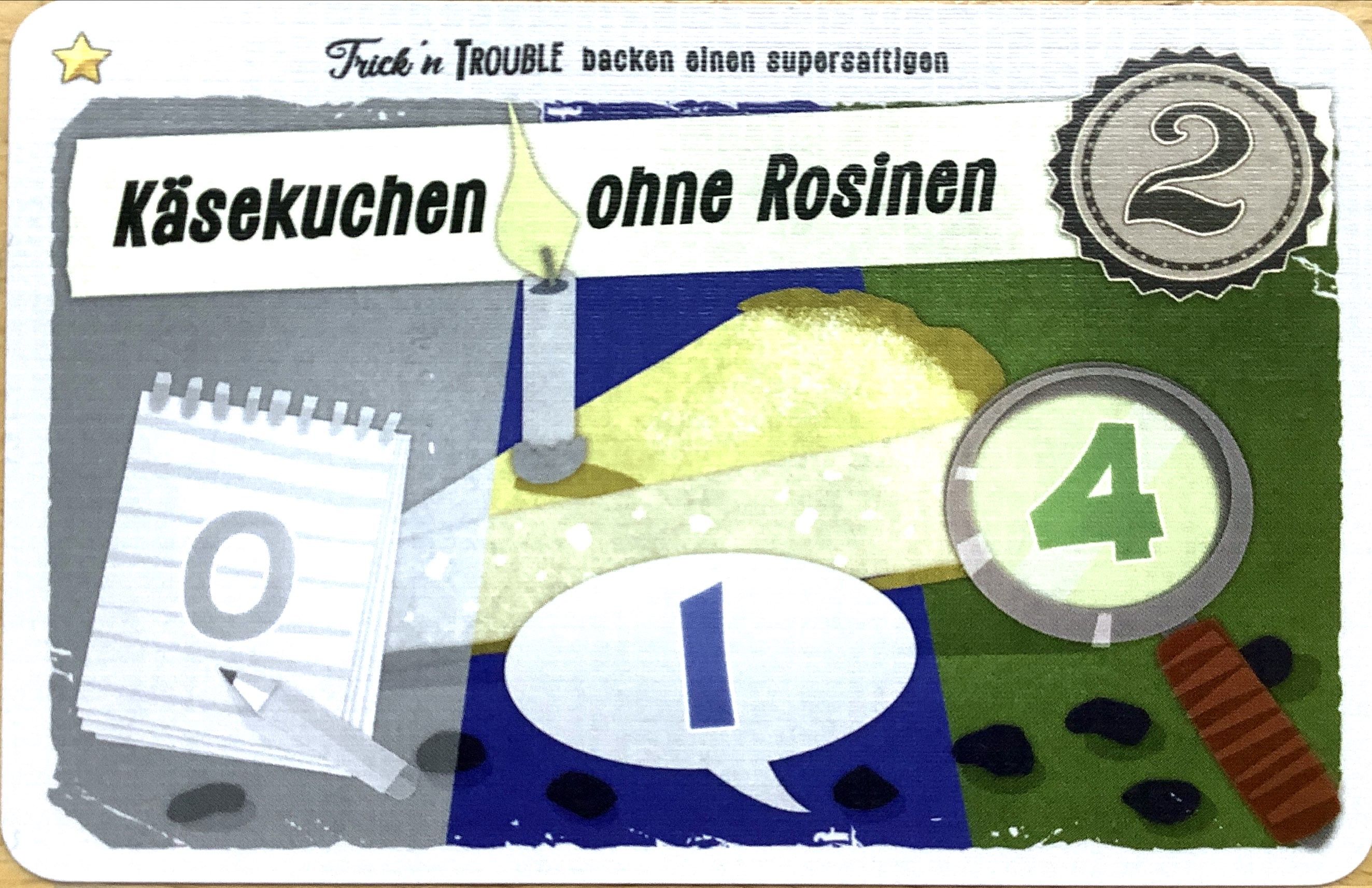 Coperta Trick‘n Trouble: Käsekuchen ohne Rosinen promo card