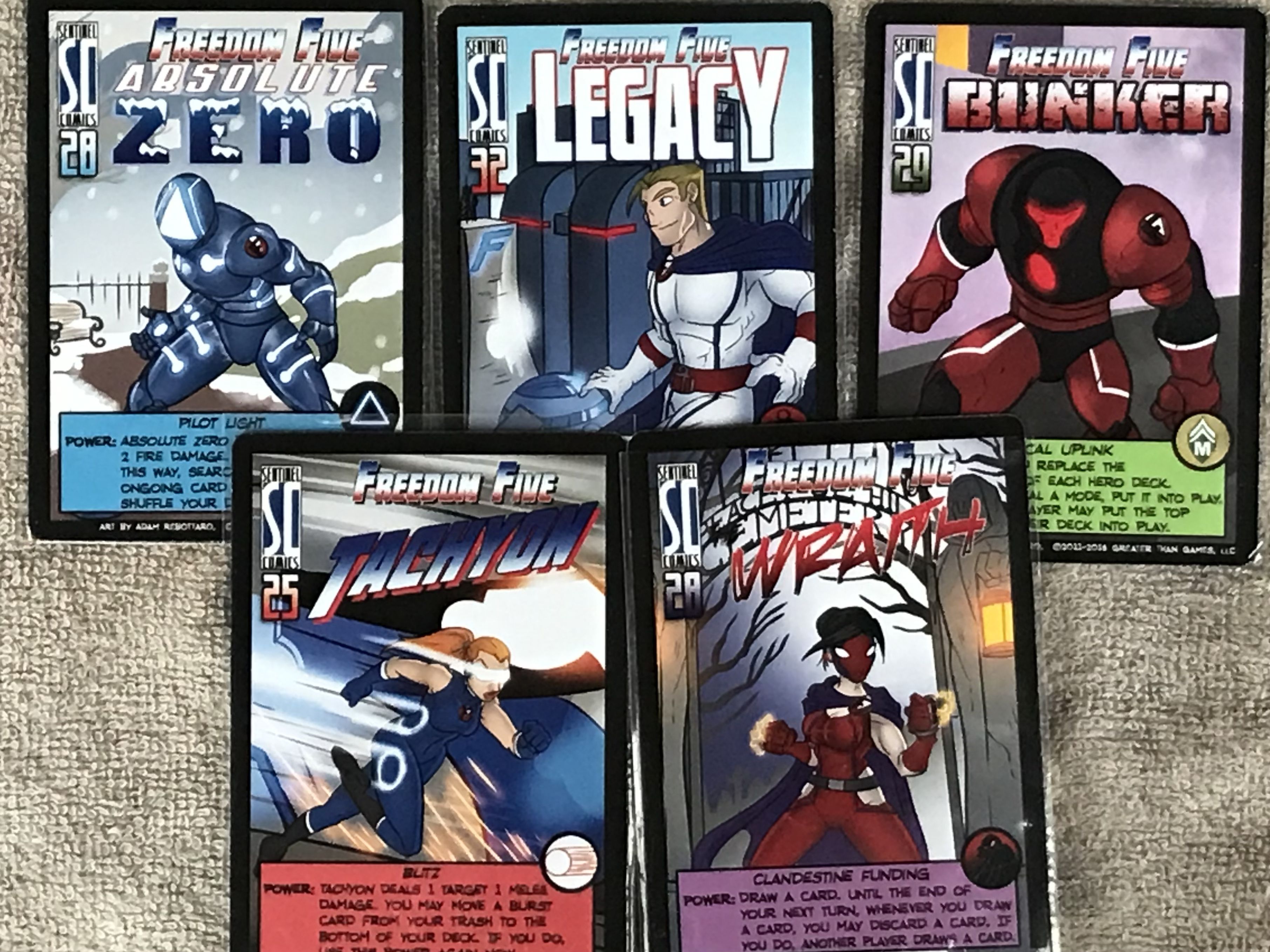Coperta Sentinels of the Multiverse: Freedom Five Promo Cards