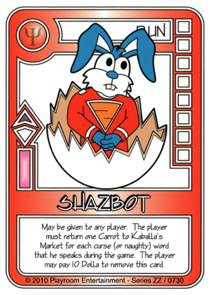 Coperta Killer Bunnies and the Quest for the Magic Carrot: Shazbot Promo Card