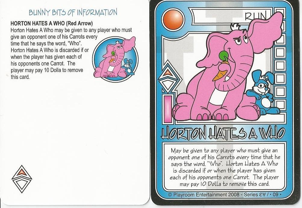 Killer Bunnies and the Quest for the Magic Carrot: Horton Hates A Who Promo Card doboz