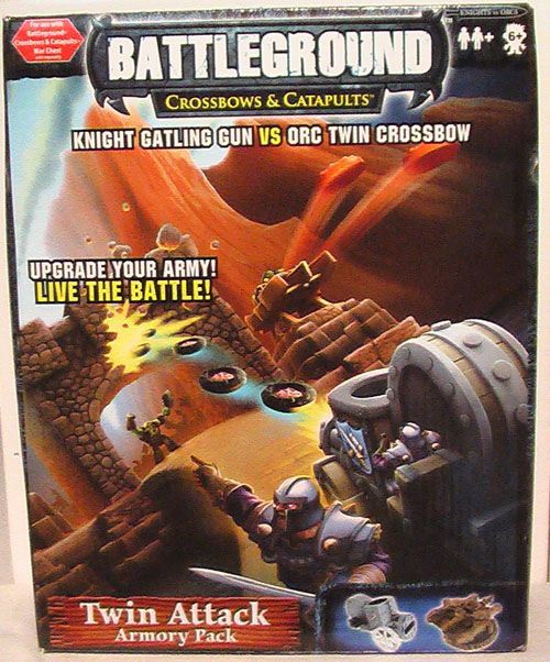 Battleground: Crossbows & Catapults – Twin Attack Armory Pack: Knight Gatling Gun vs. Orc Twin Crossbow doboz
