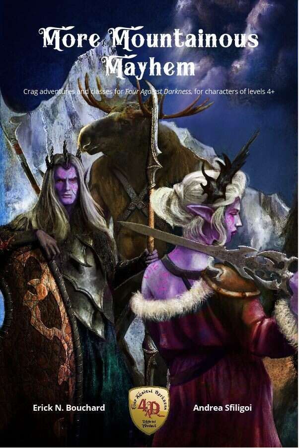 Coperta More Mountainous Mayhem: Crags Adventures and Classes for Four Against Darkness