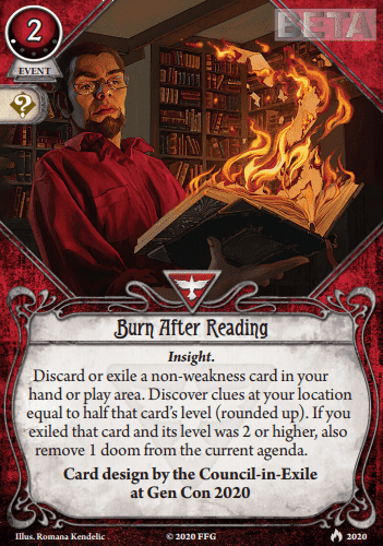 Arkham Horror: The Card Game – Beta Card from Gen Con Online 2020 box art