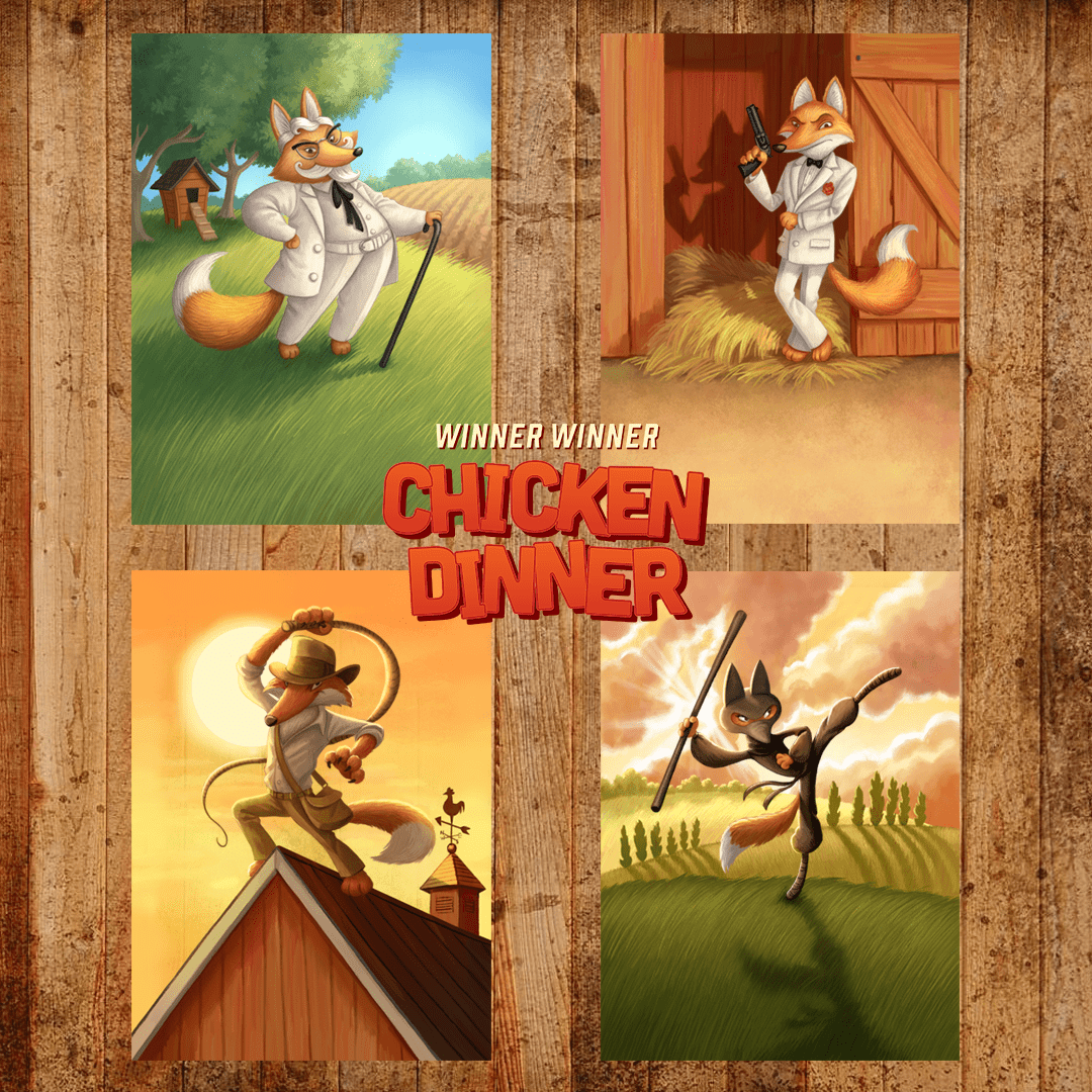Winner Winner Chicken Dinner: Character Promo Cards box art