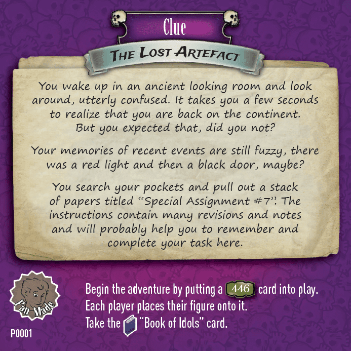 Coperta Lost & Found (fan expansion for The 7th Continent)