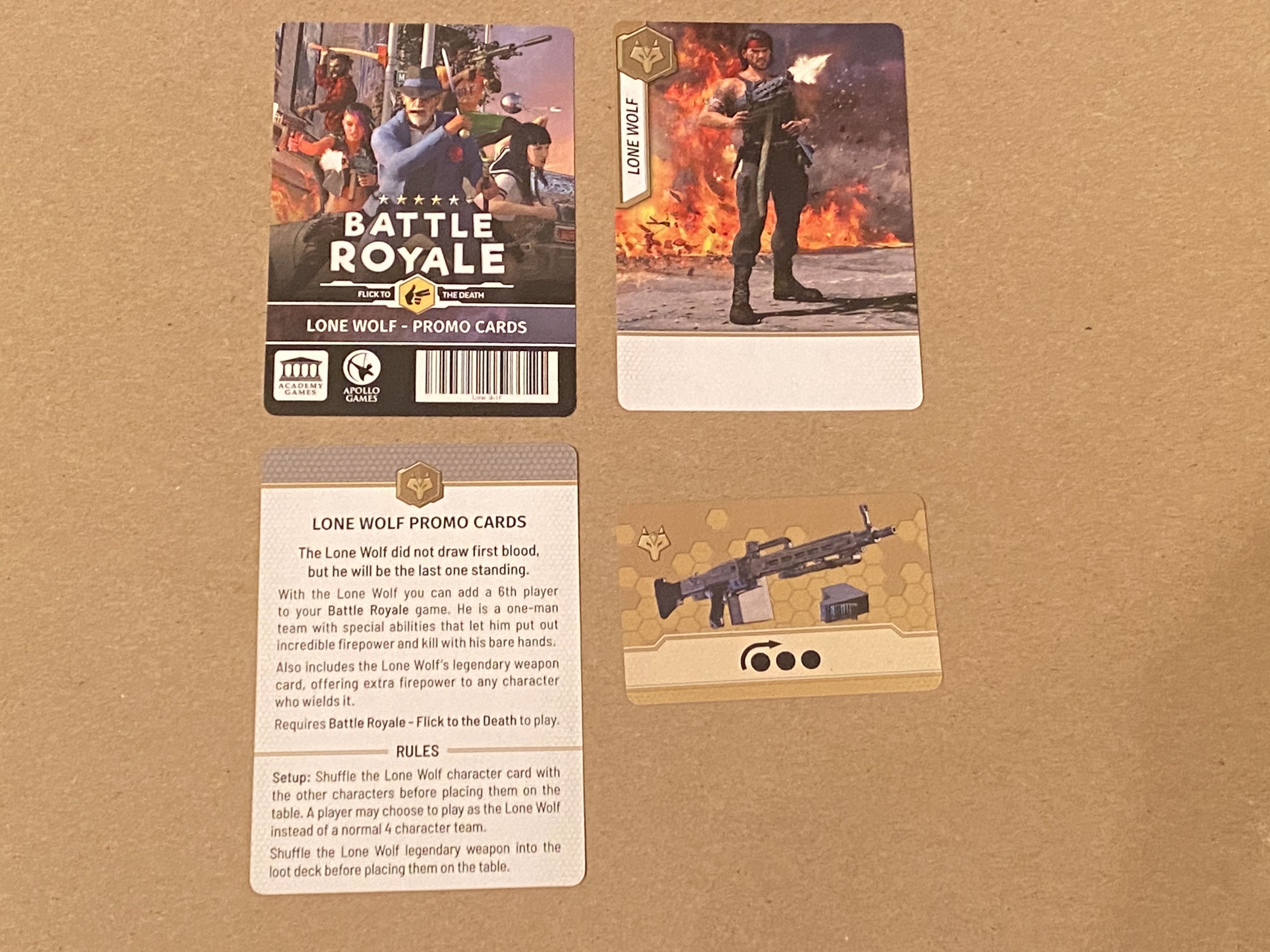 Battle Royale: Flick to the Death – Lone Wolf Promo Cards doboz