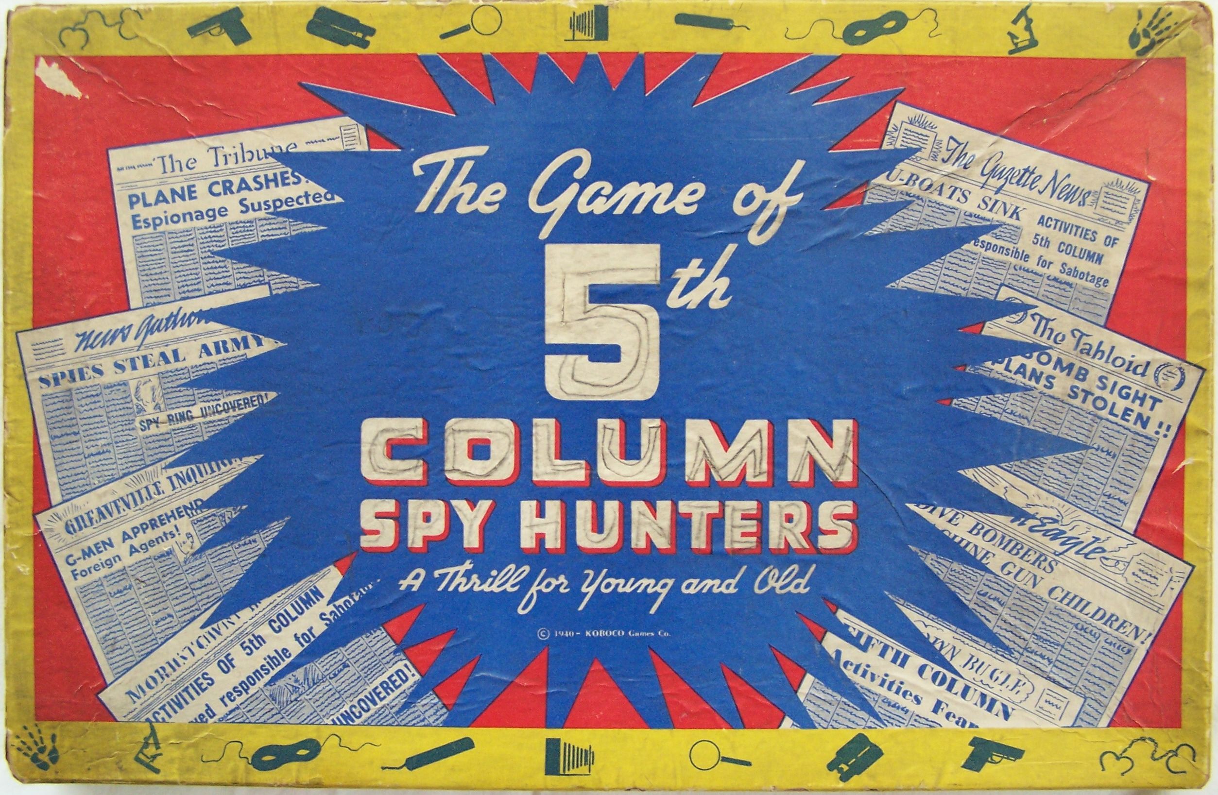 The Game of 5th Column Spy Hunters doboz