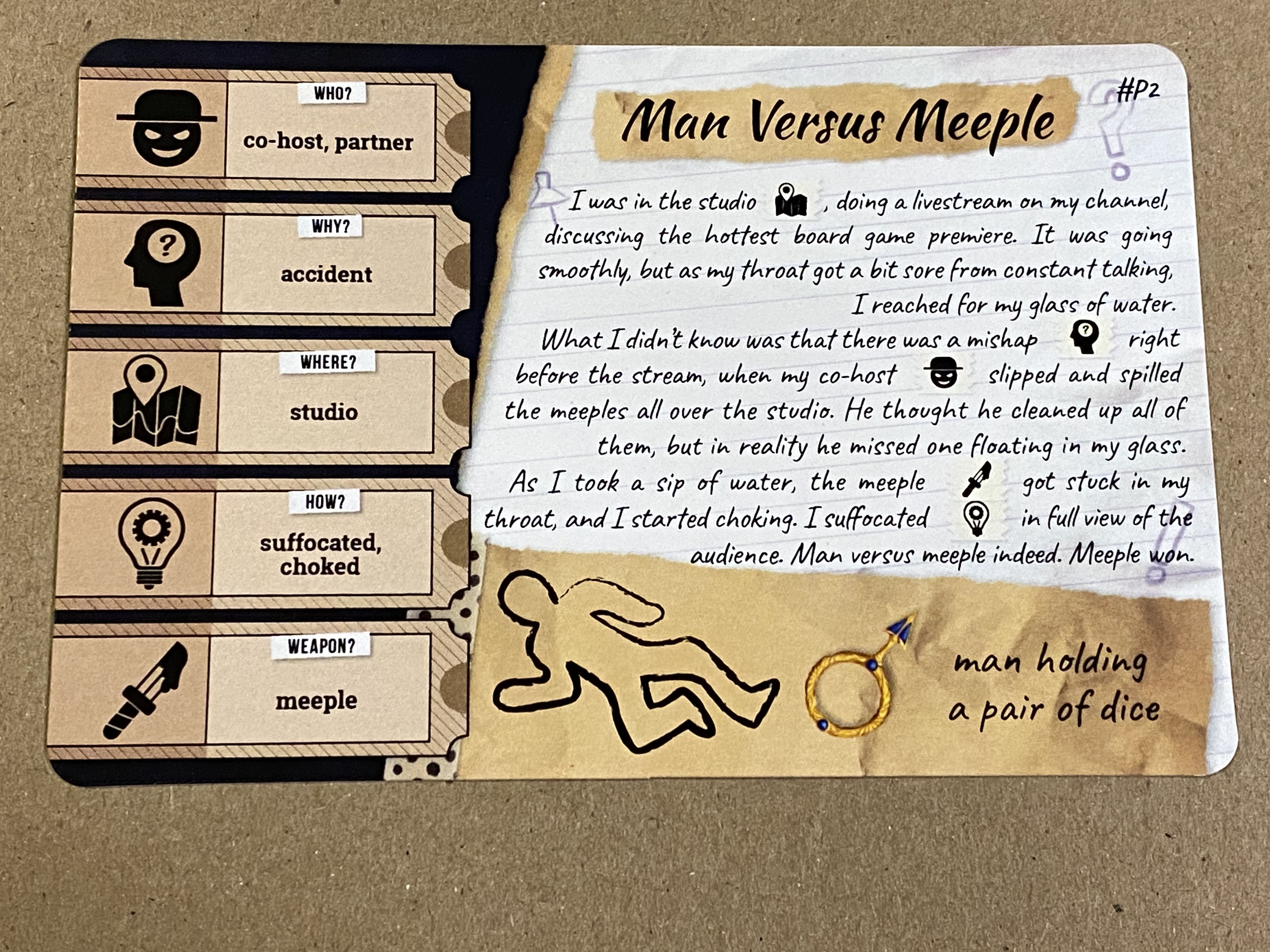 Paranormal Detectives: Man vs Meeple Promo Card box art