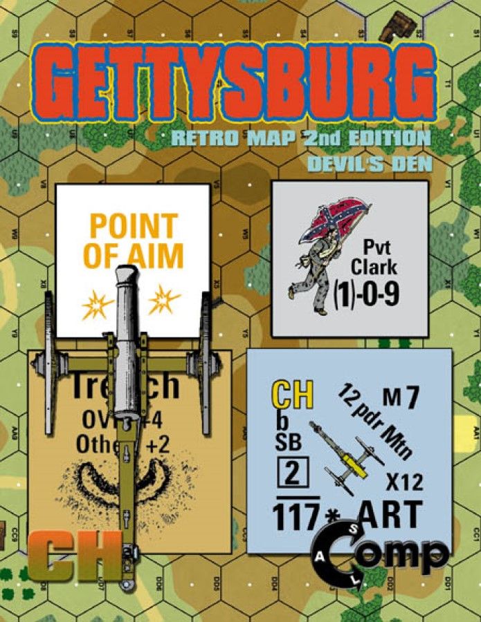 Coperta ASL Comp: Gettysburg – Retro Map 2nd Edition: Devil's Den