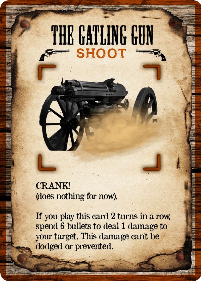 Gunfighter: The Gatling Gun Promo Card box art