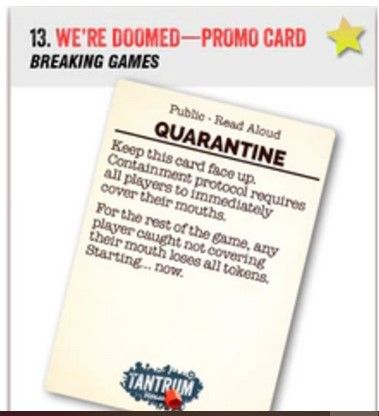 Coperta We're Doomed: Quarantine Promo Card