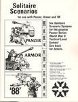 Solitaire Scenarios for Use with Panzer, Armor, and 88