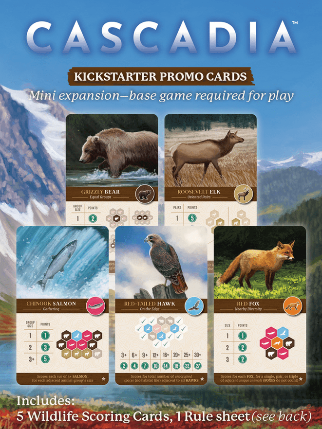Cascadia: Kickstarter Promo Cards box art
