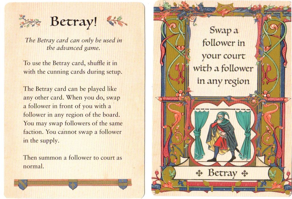 The King Is Dead: Second Edition – Betray Promo Card box art