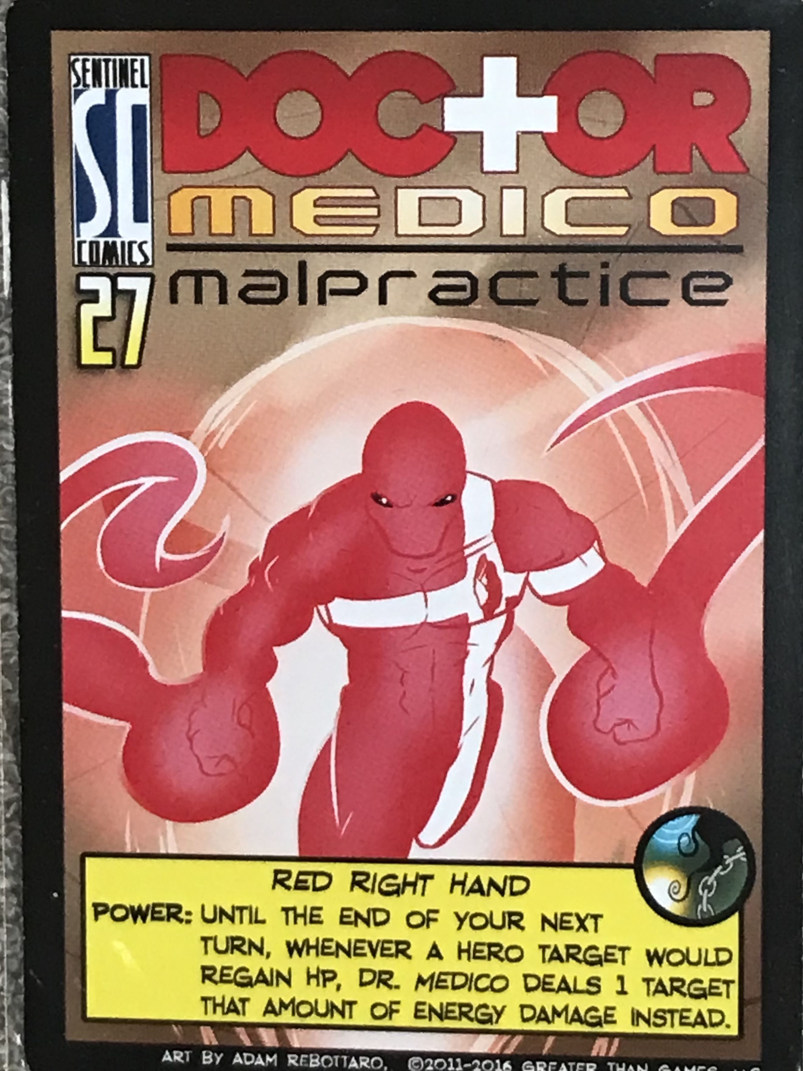 Sentinels of the Multiverse: Dr. Medico, Malpractice Promo Card box art