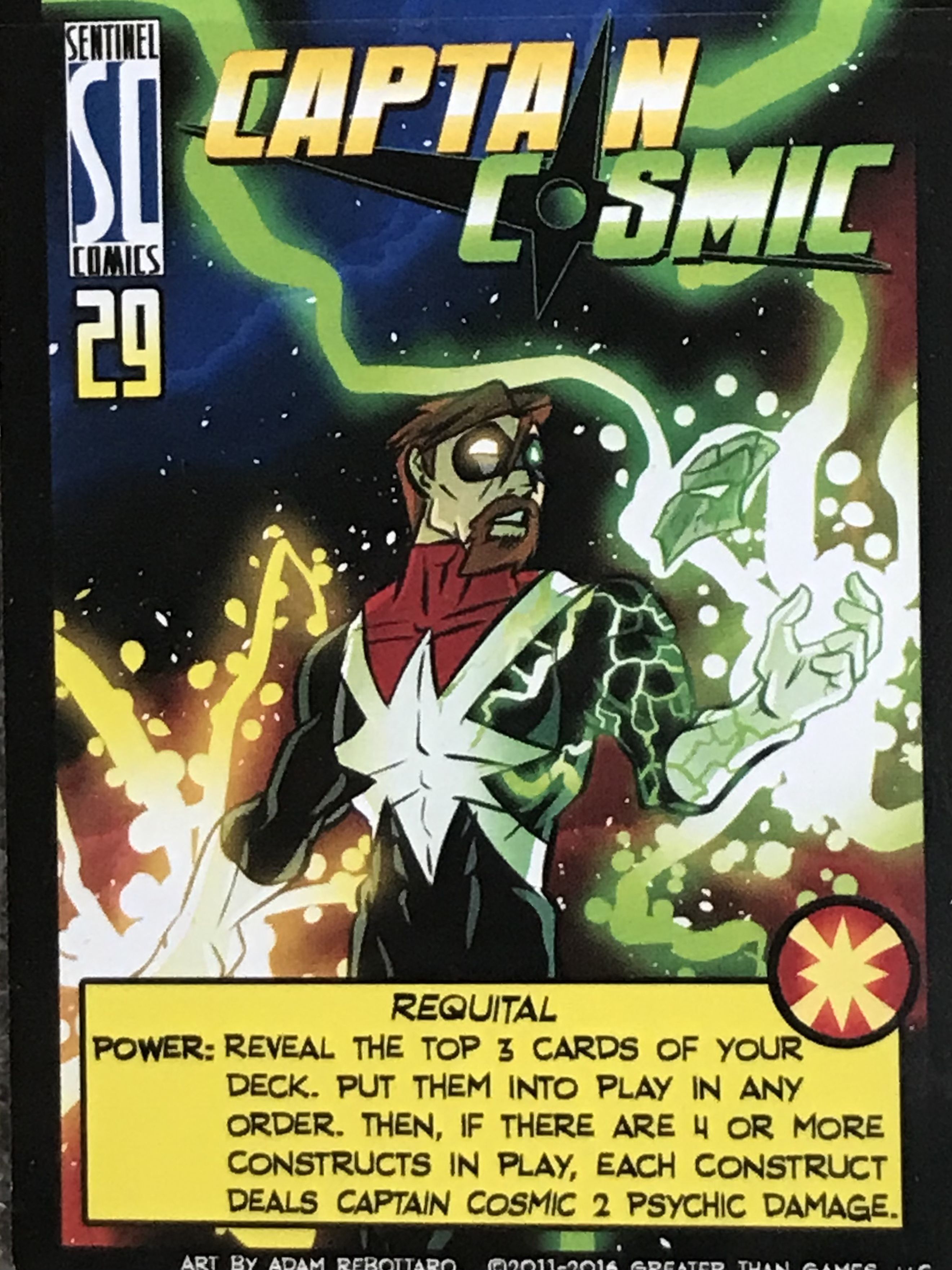 Coperta Sentinels of the Multiverse: Captain Cosmic Promo Card