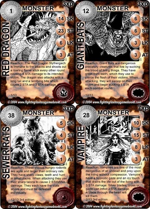 Fighting Fantasy collectible card game doboz