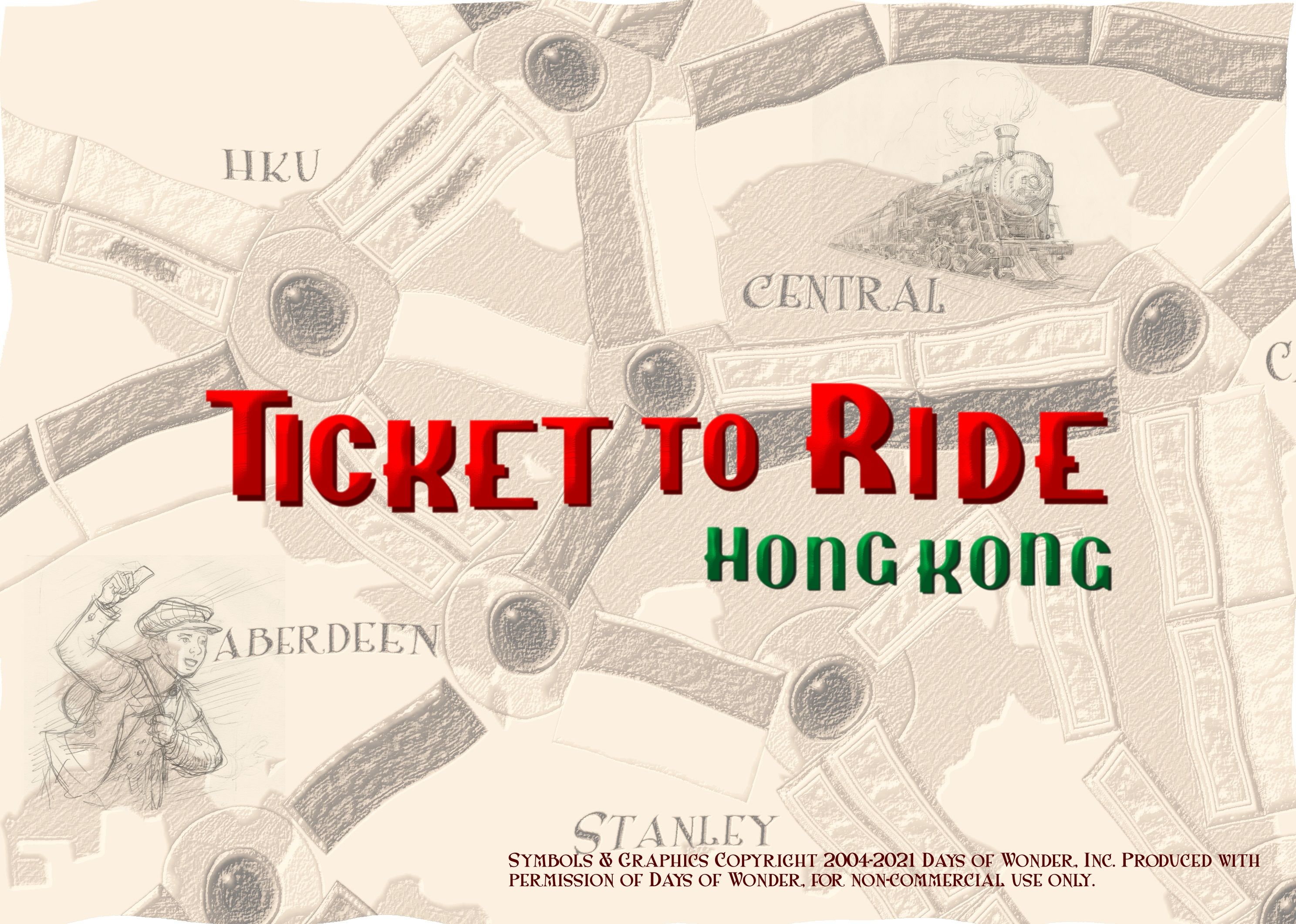 Hong Kong (fan expansion for Ticket to Ride) doboz