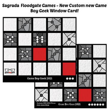 Sagrada: Promo 14 – Game Boy Geek 2021 Window Pattern Card box art