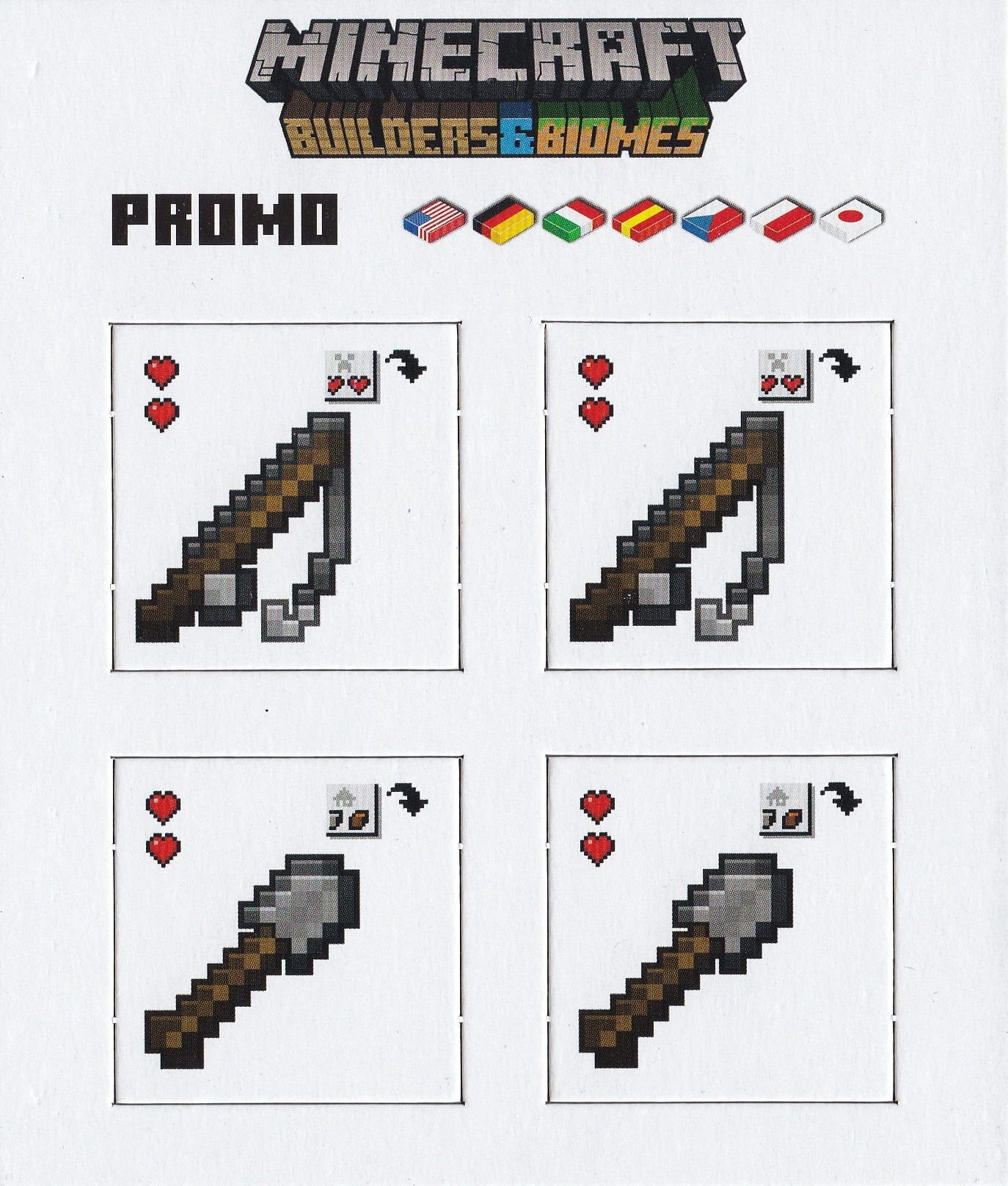 Minecraft: Builders & Biomes – Fishing Rod and Shovel Promo Tiles doboz