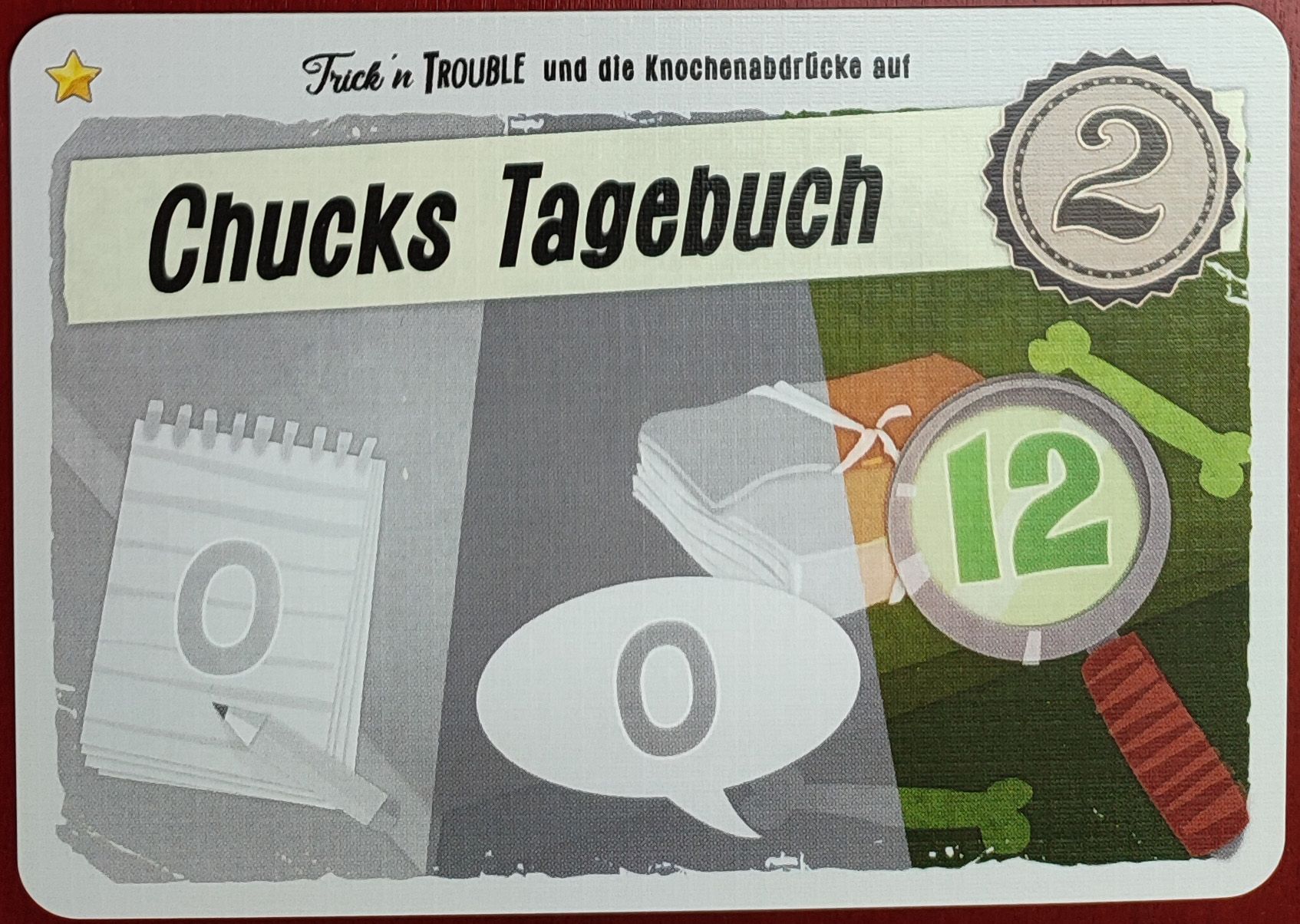 Trick‘n Trouble: Chucks Tagebuch promo card doboz