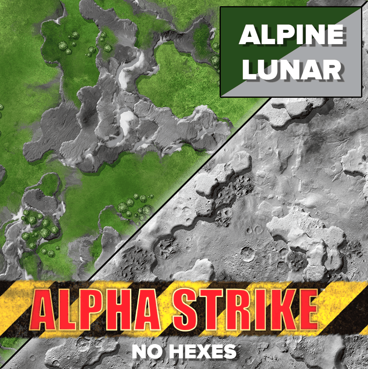 Coperta BattleTech: Alpha Strike – Alpine/Lunar Hexless Battlemap