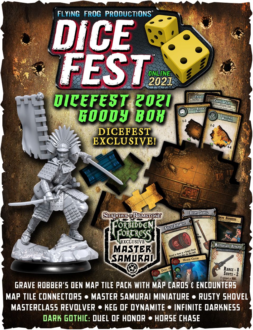 Flying Frog DiceFest 2021 Goody Box doboz