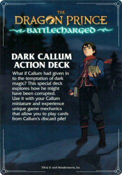 Coperta The Dragon Prince: Battlecharged Dark Callum Action Deck