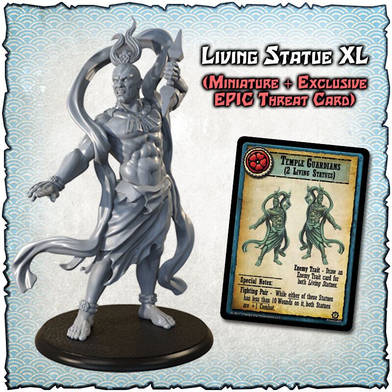 Shadows of Brimstone: Forbidden Fortress – XL Living Statue Miniature + Exclusive EPIC Threat box art