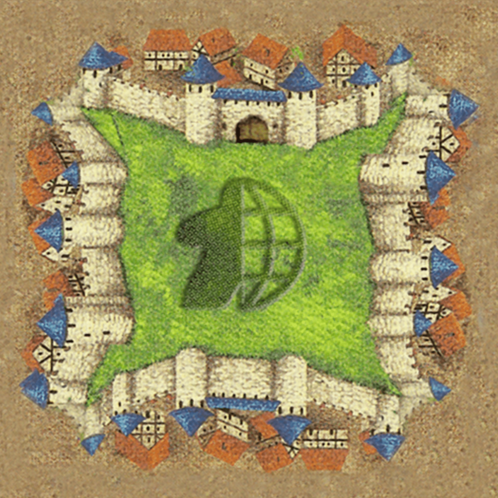 The Teams Courtyard (fan expansion for Carcassonne) box art