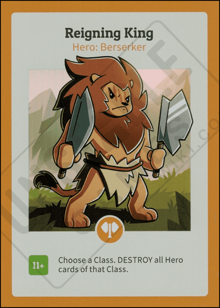 Here to Slay: Reigning King mini and promo card box art