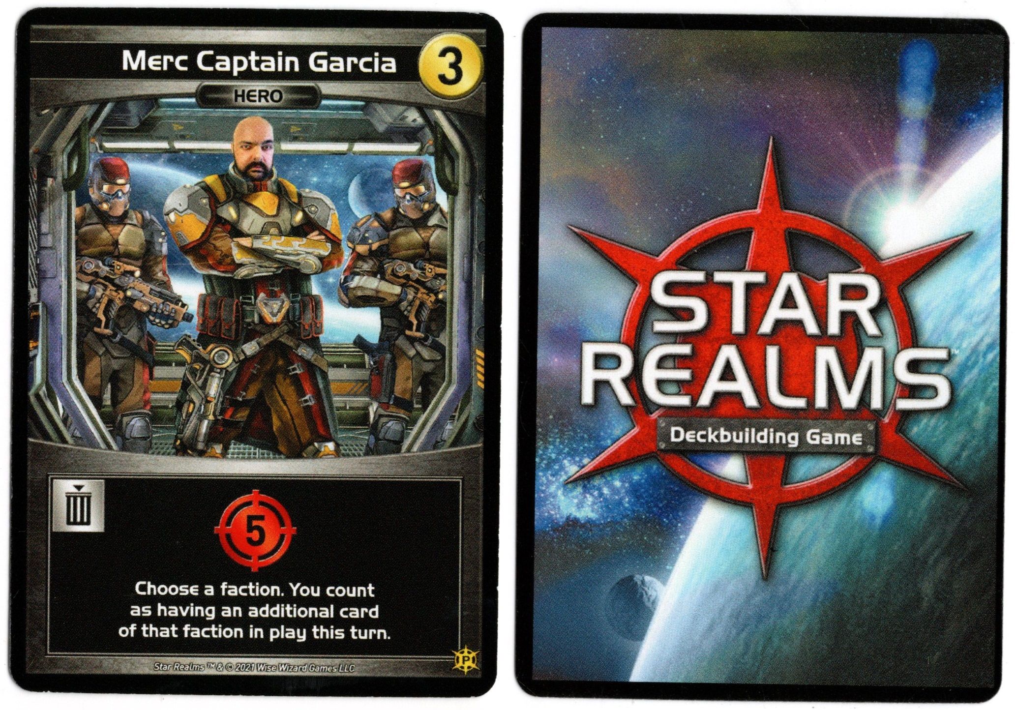 Star Realms: Merc Captain Garcia Promo Card box art