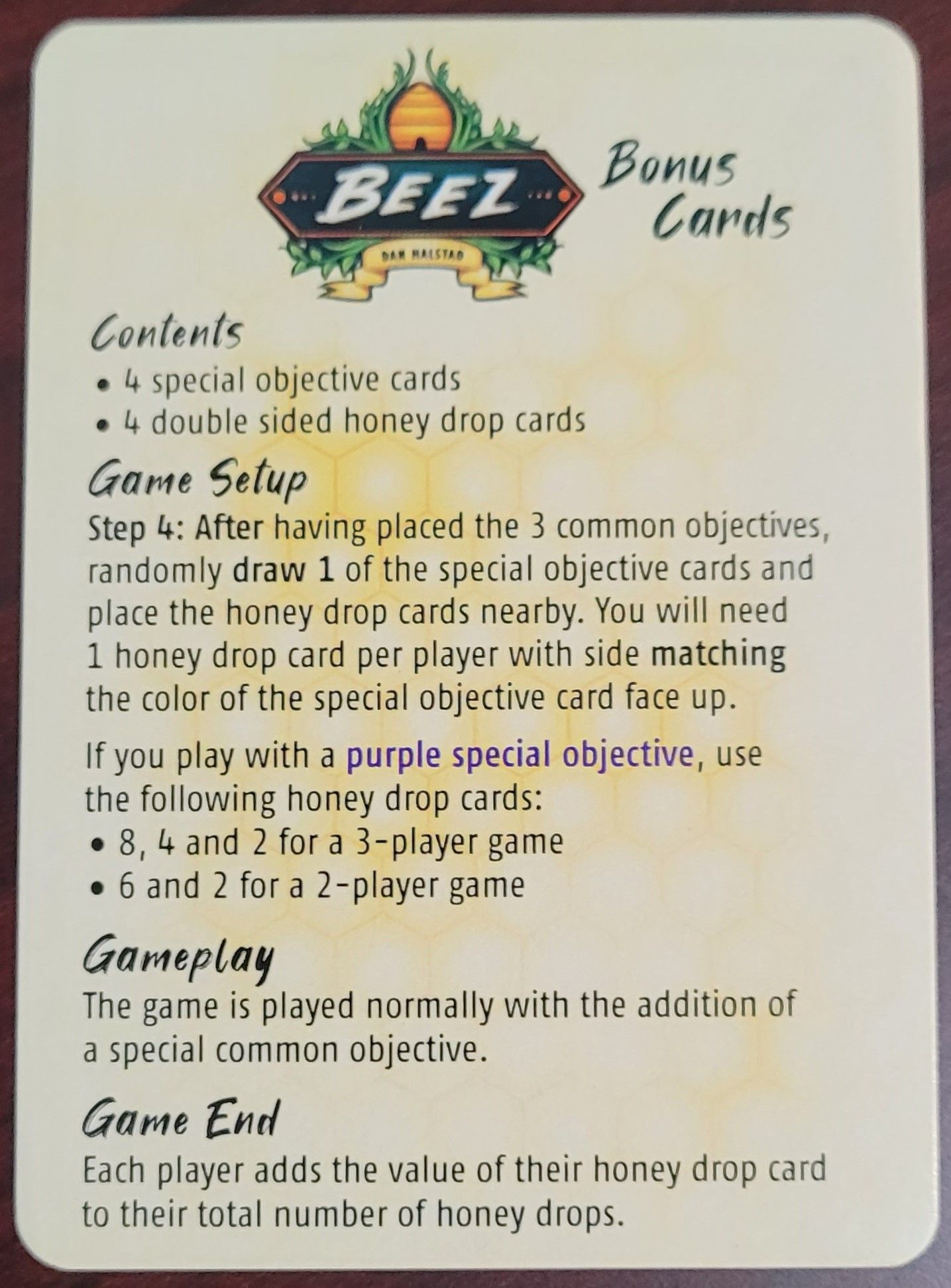 Beez: Bonus Cards doboz