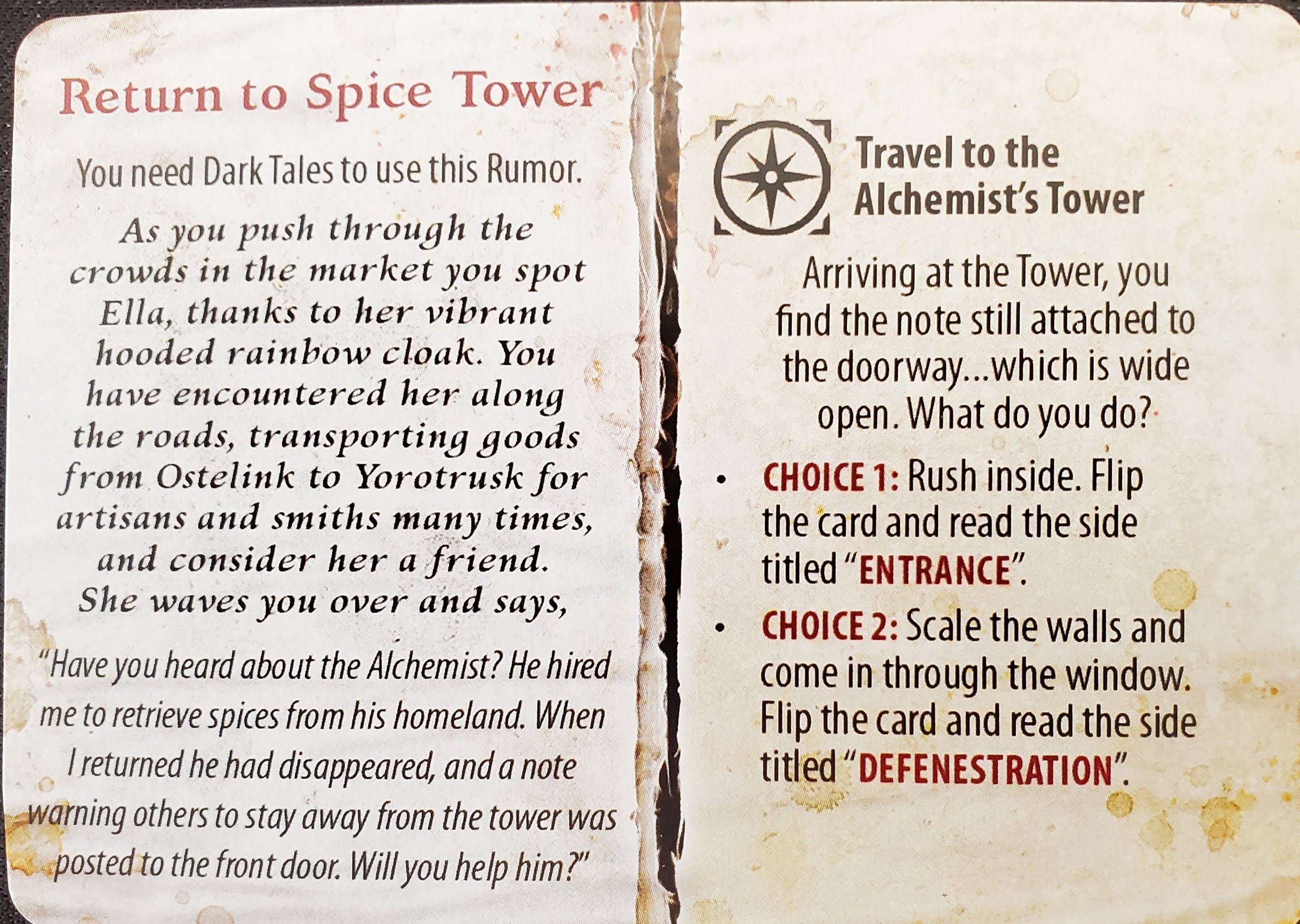 Coperta Folklore: The Affliction – Dark Tales Expansion: Return to Spice Tower Rumor Card