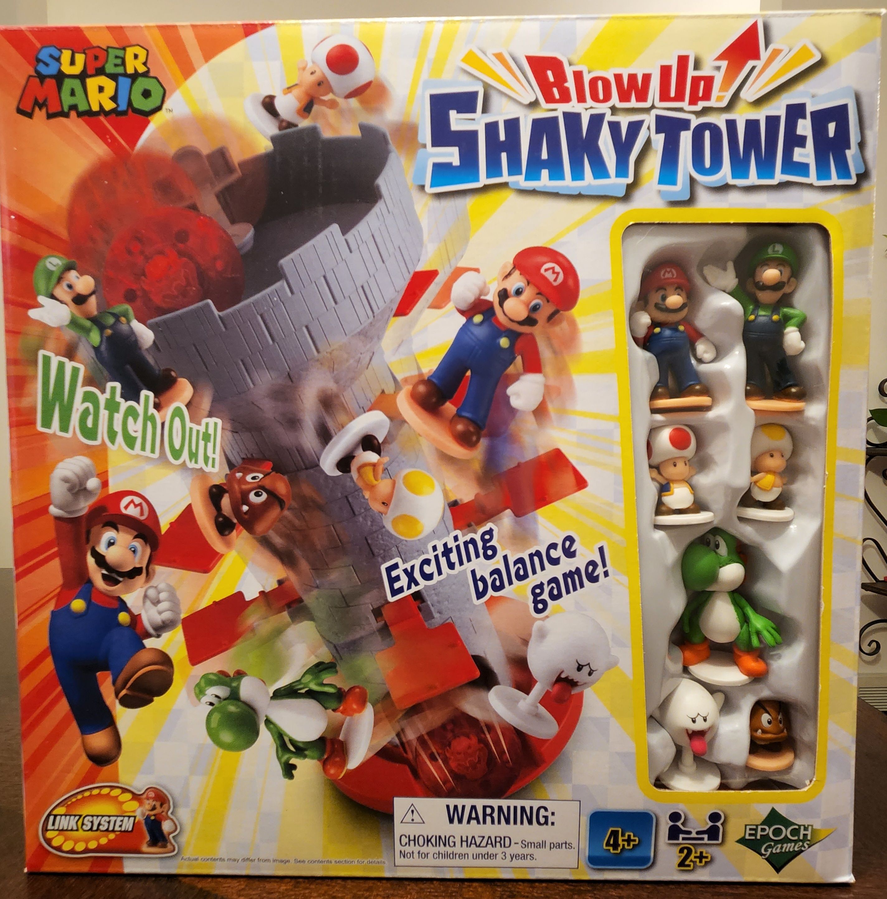 Super Mario Blow Up! Shaky Tower Balancing Game box art