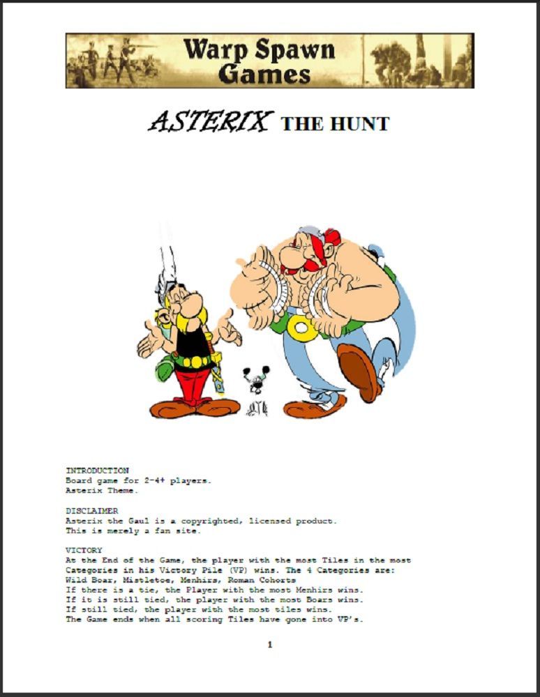 Asterix: The Hunt box art