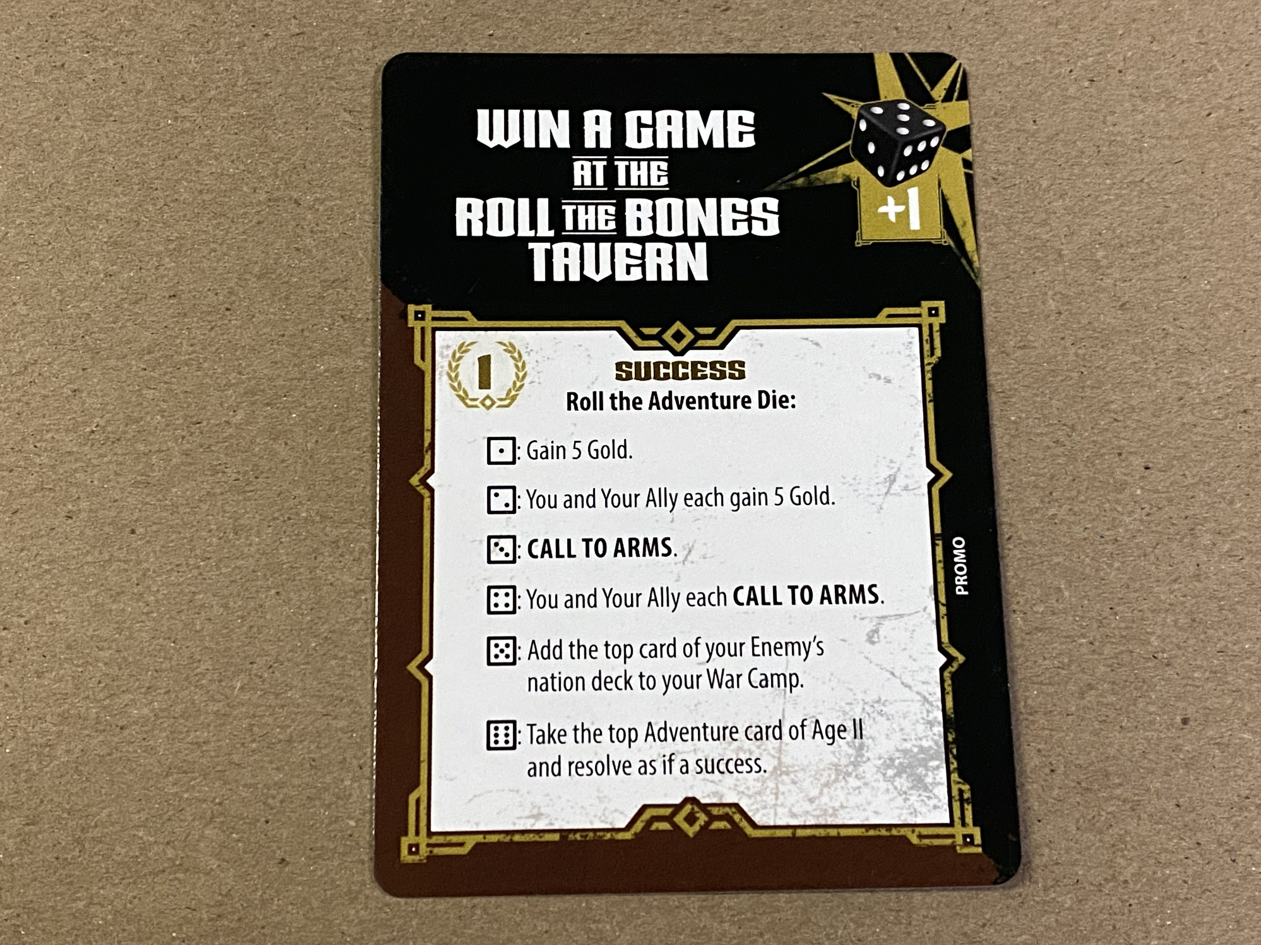 Ettin: Win a Game at the Roll the Bones Tavern Promo Card doboz