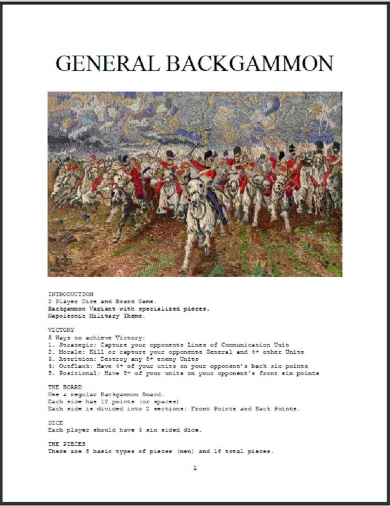 General Backgammon box art