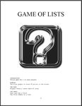 Game of Lists