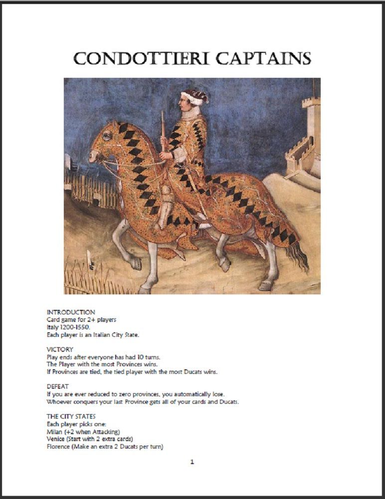 Condottieri Captains doboz