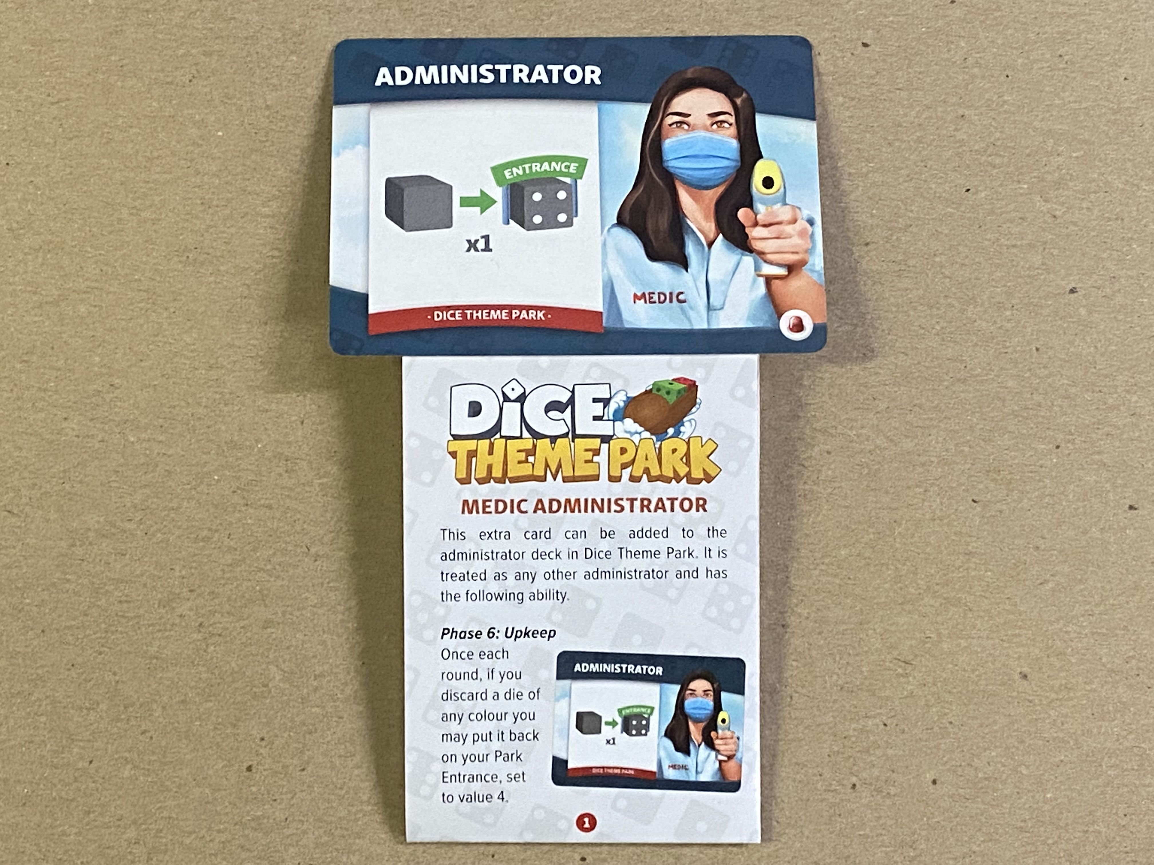 Dice Theme Park: Medic Administrator Promo Card doboz