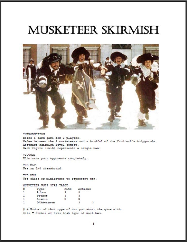 Musketeer Skirmish box art