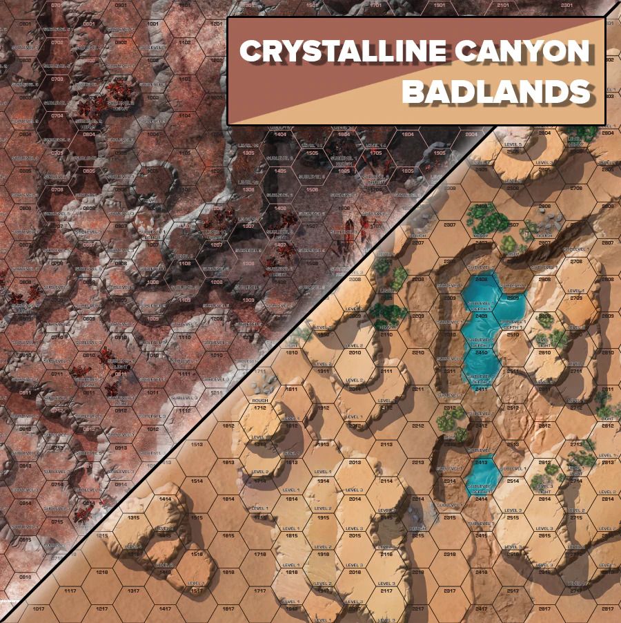 BattleTech: Alien Worlds – Crystalline Canyon/Badlands Battlemat doboz