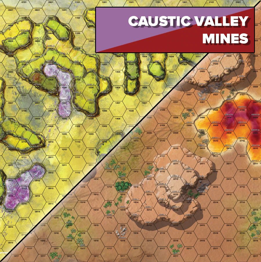 BattleTech: Alien Worlds – Caustic Valley/Mines Battlemat box art