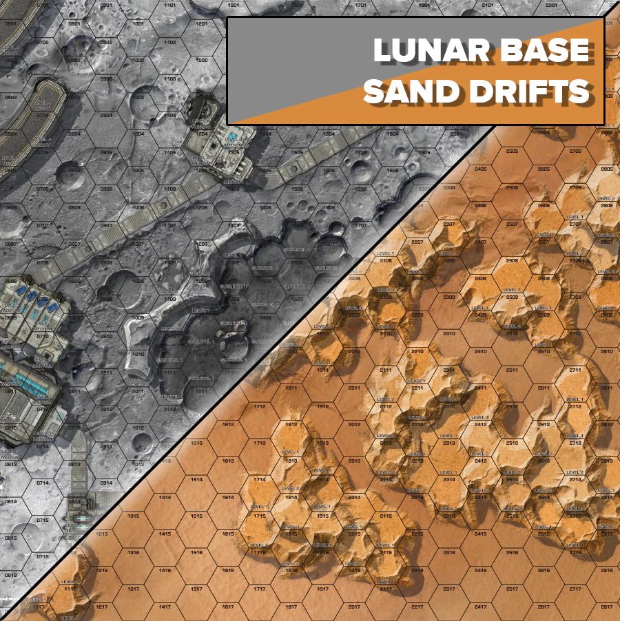 BattleTech: Alien Worlds – Lunar Base/Sand Drifts Battlemat box art