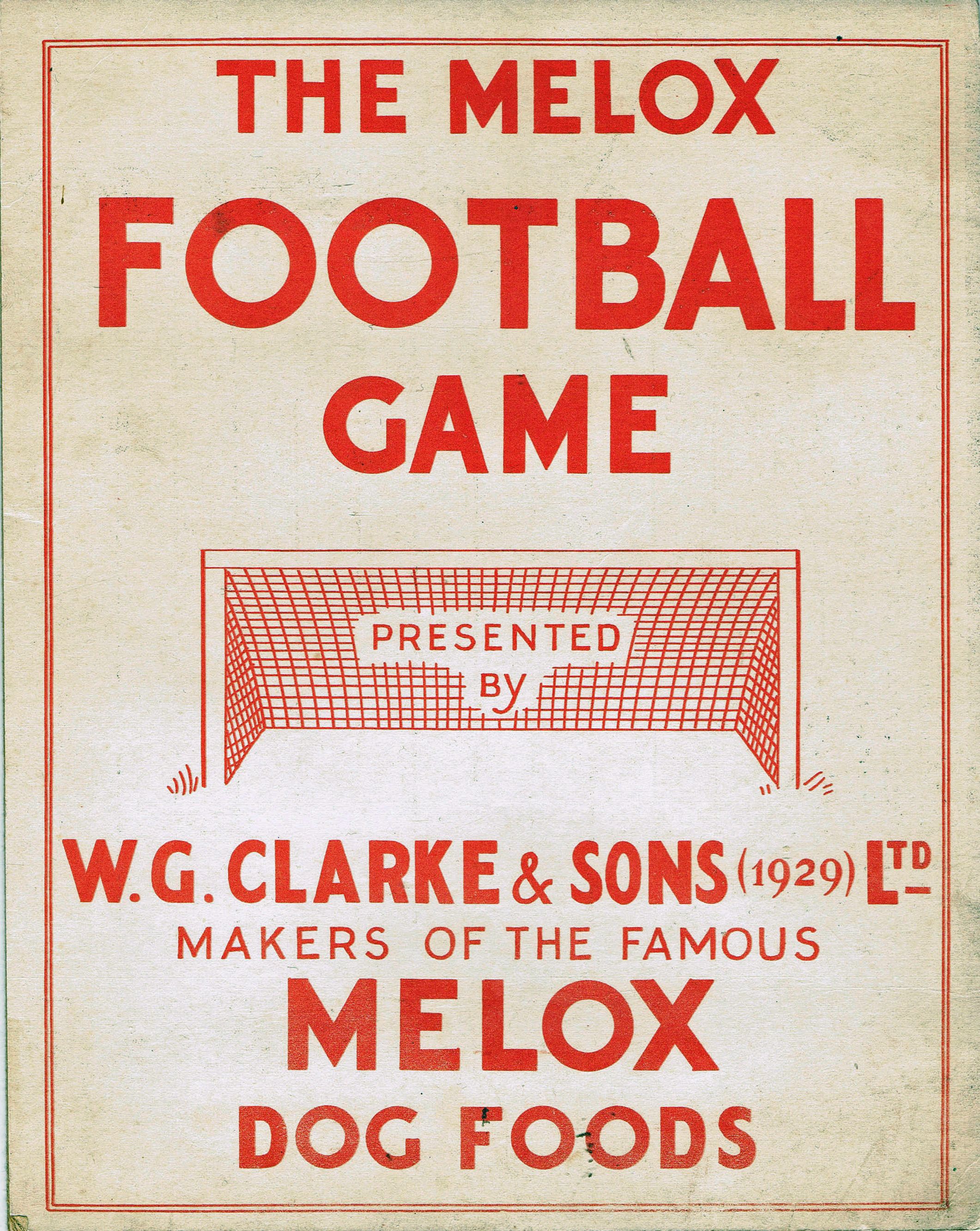 The Melox Football Game box art