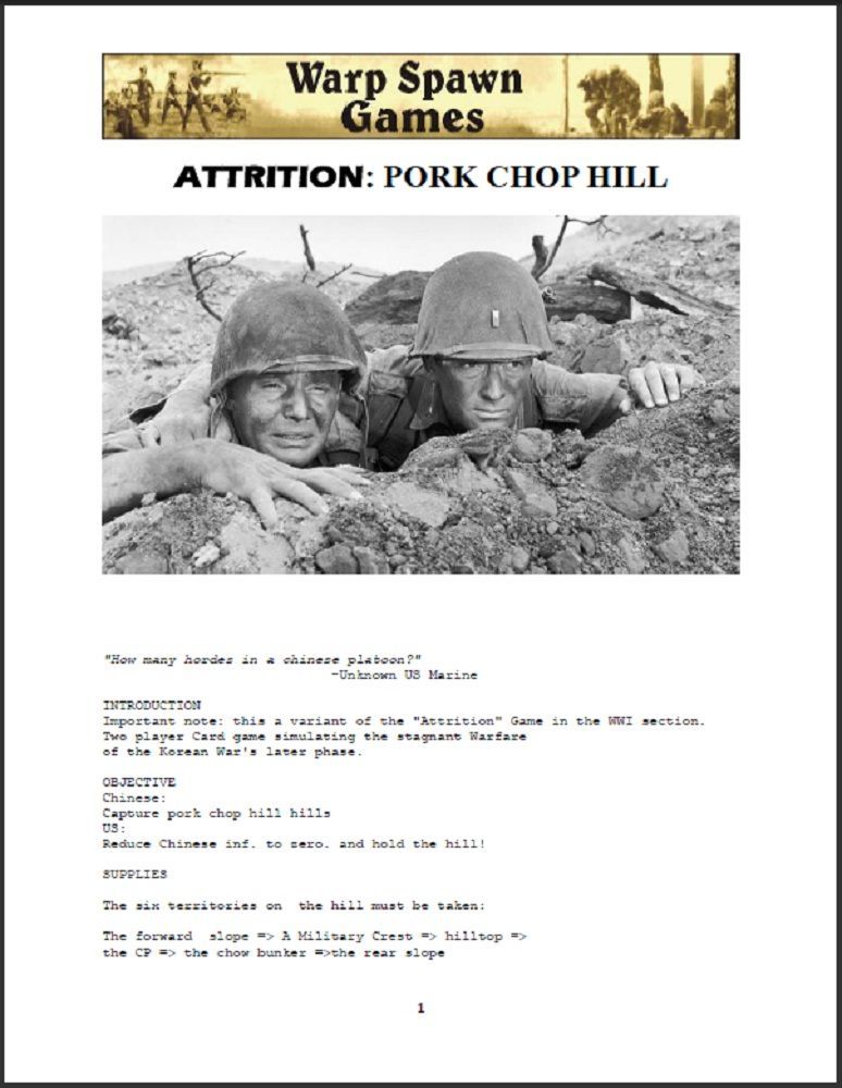 Attrition: Pork Chop Hill box art