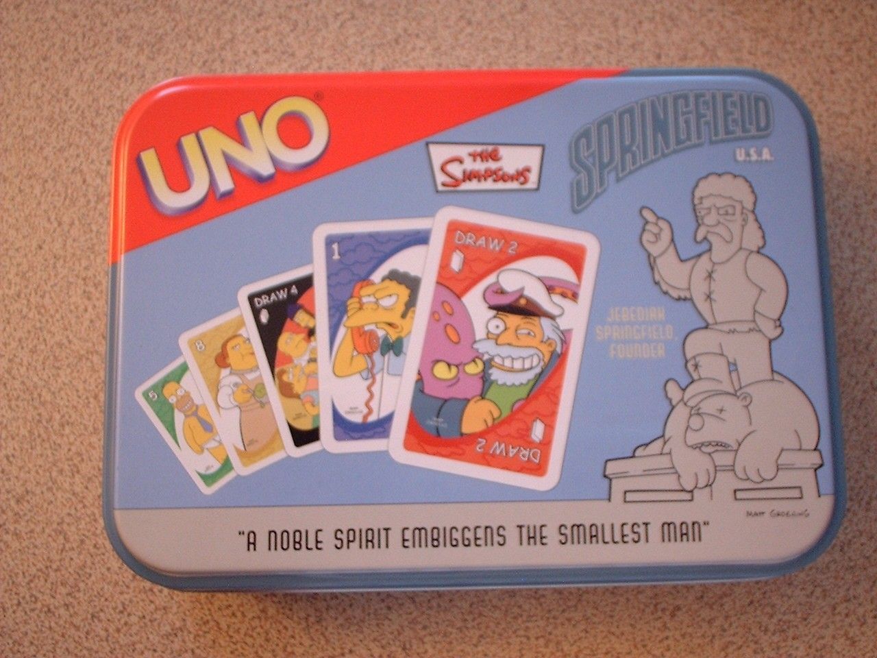 UNO: The Simpsons Springfield Edition box art