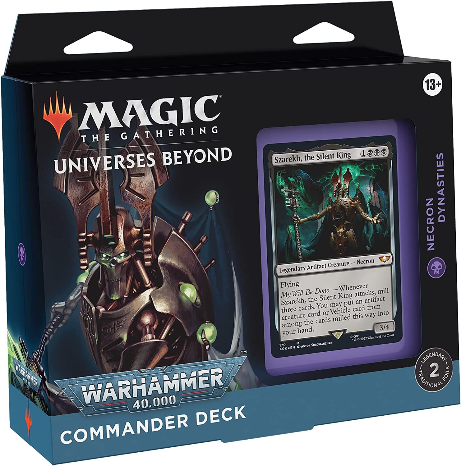 Coperta Magic: The Gathering Universes Beyond – Warhammer 40,000 Commander Deck: Necron Dynasties